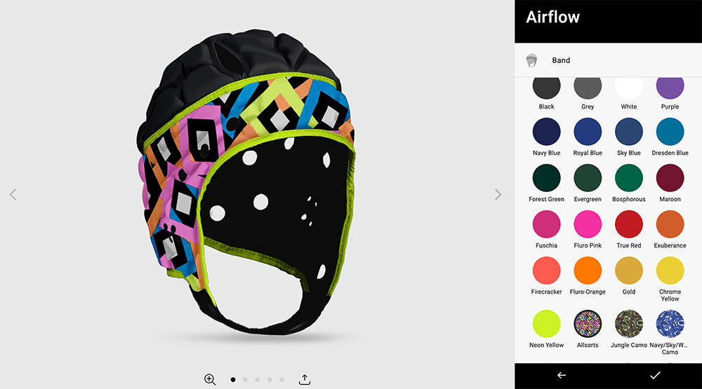 rugby headgear configurator