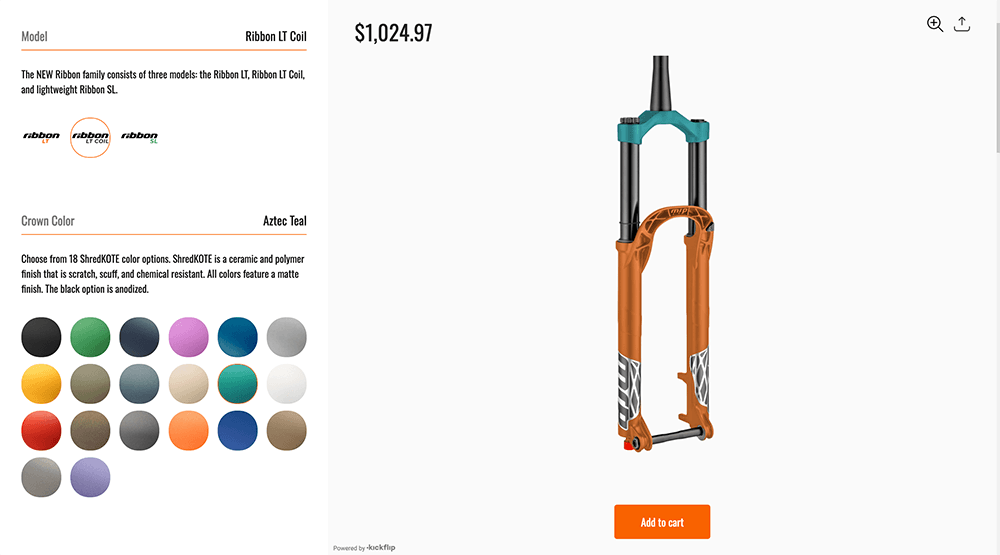 moutain bike fork configurator
