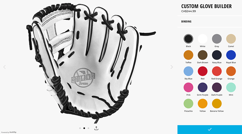baseball glove configurator