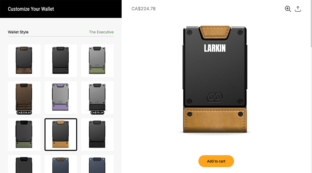 wallet configurator